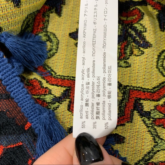 Zara tapestry tassels mini skirt Sz Large NWT - Picture 8 of 8